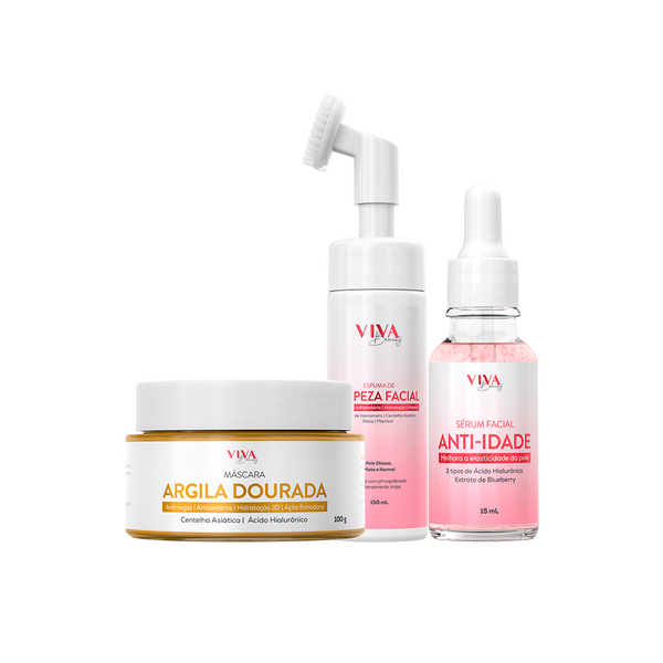 Sérum + Argila + Espuma de limpeza